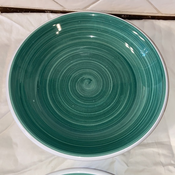 RARE VTG Caleca solid Hand Painted pasta soup bowl Made In Italy Set Of 4 - Picture 4 of 11